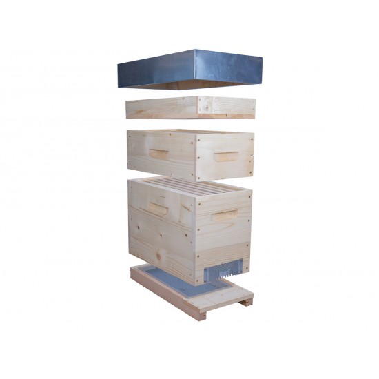 6 FRAME DADANT STANDARD NUC HIVE WITH 25mm THICK SIDES IT MODEL