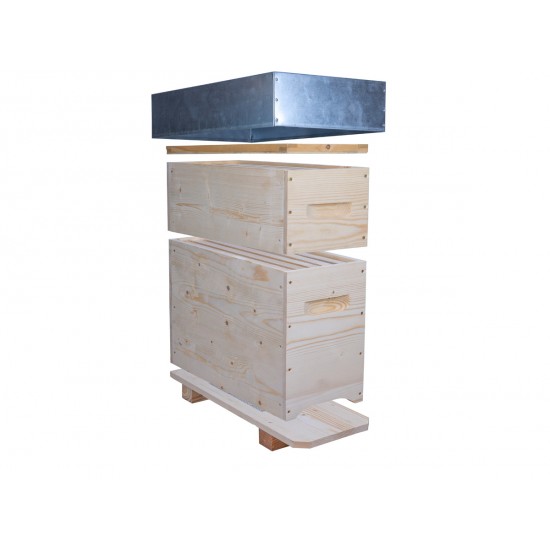 NUC HIVE WITH SEMI-VENTED BOTTOM BOARD FR MODEL