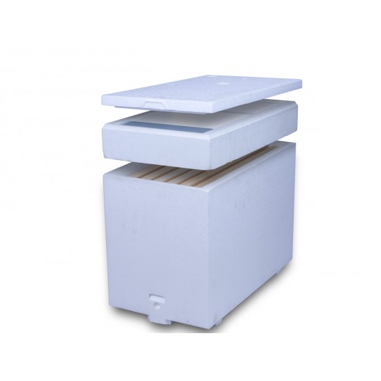 6 FRAME DADANT FULL POLYSTYRENE NUC HIVE WITH 25 MM THICK SIDES - IT MODEL